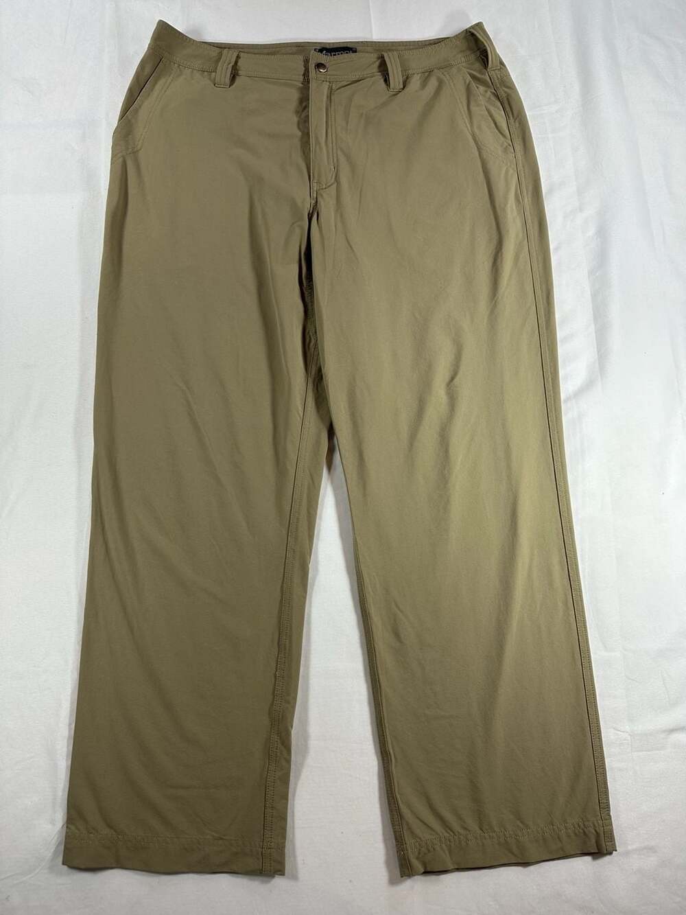 Marmot Tech Lightweight Hiking Pants Nylon Beige Outdoor 36 Short